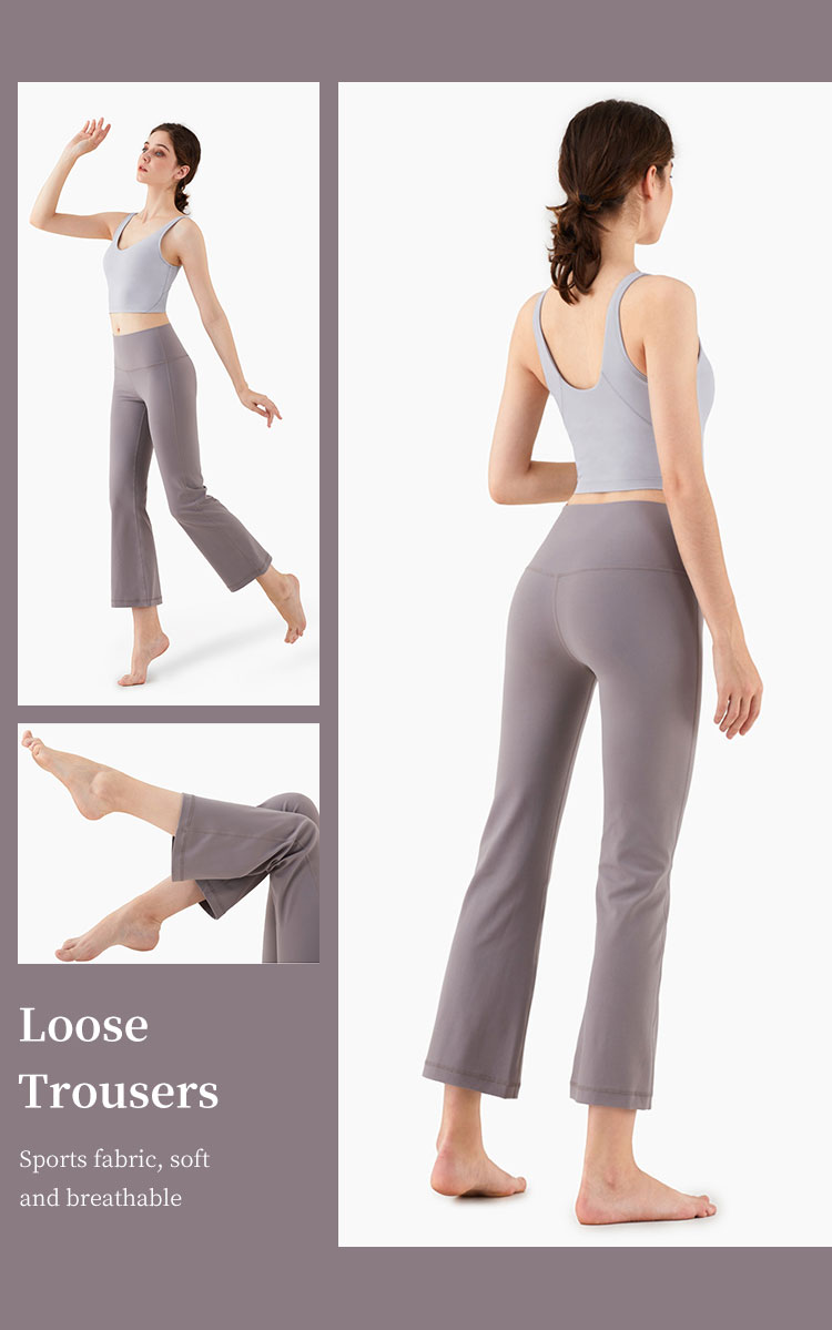 High waist flared yoga pants