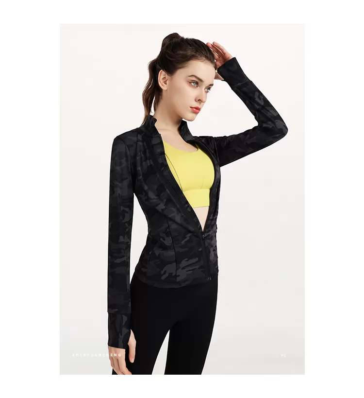 Women Camouflage Yoga Jacket