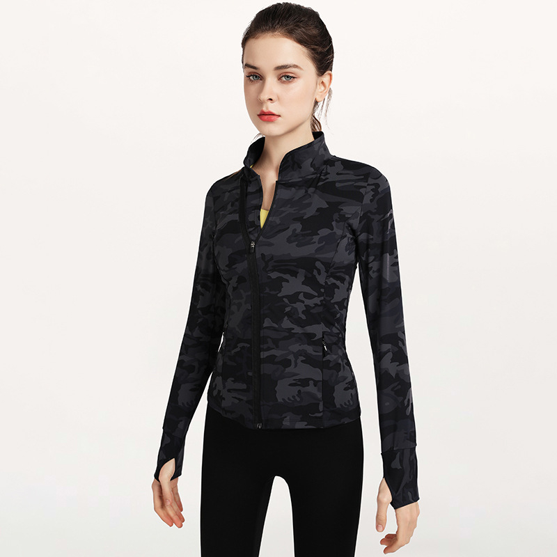 Women Camouflage Yoga Jacket